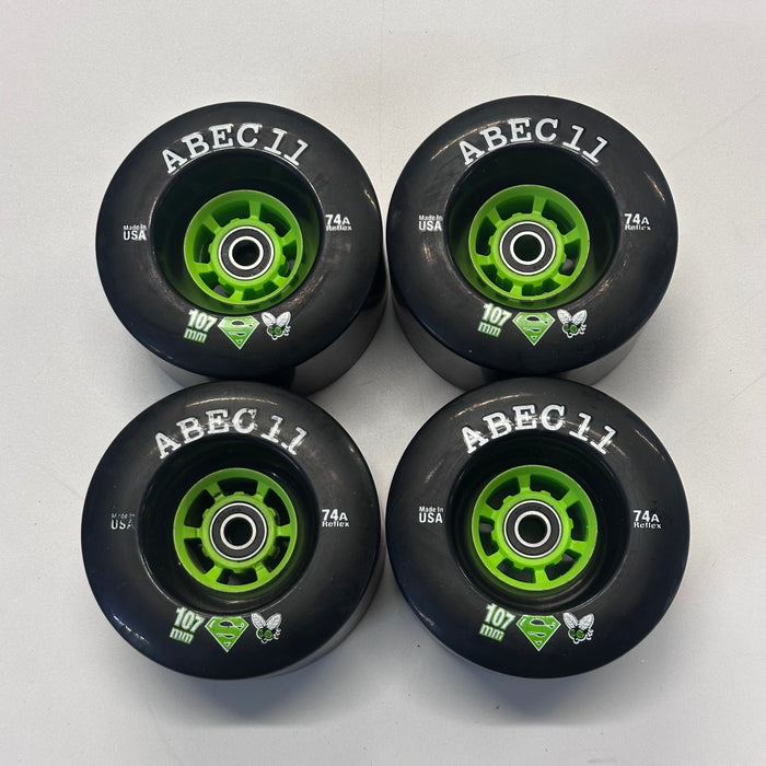 Abec 11 107 Wheels - Black/Green [USED 028]