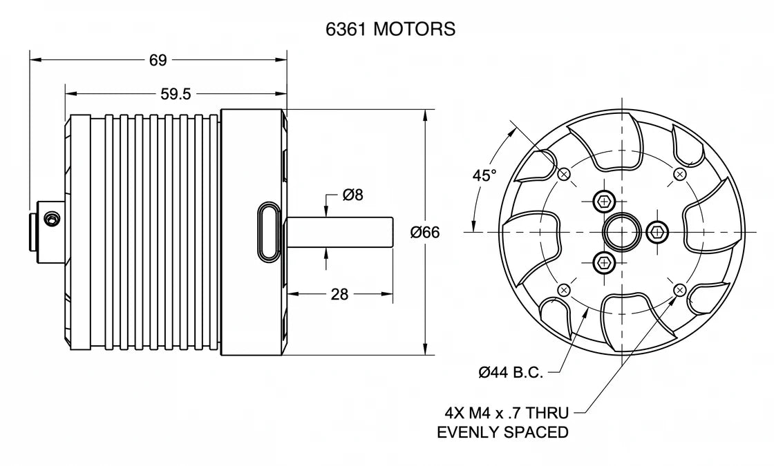 Hoyt St 6361 180kv Motor [USED 010]