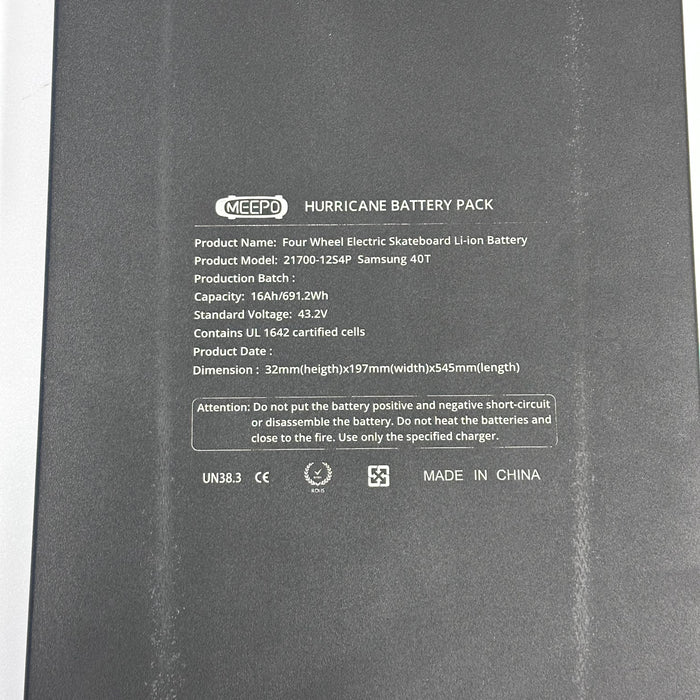 Meepo Hurricane 12S4P Battery Pack